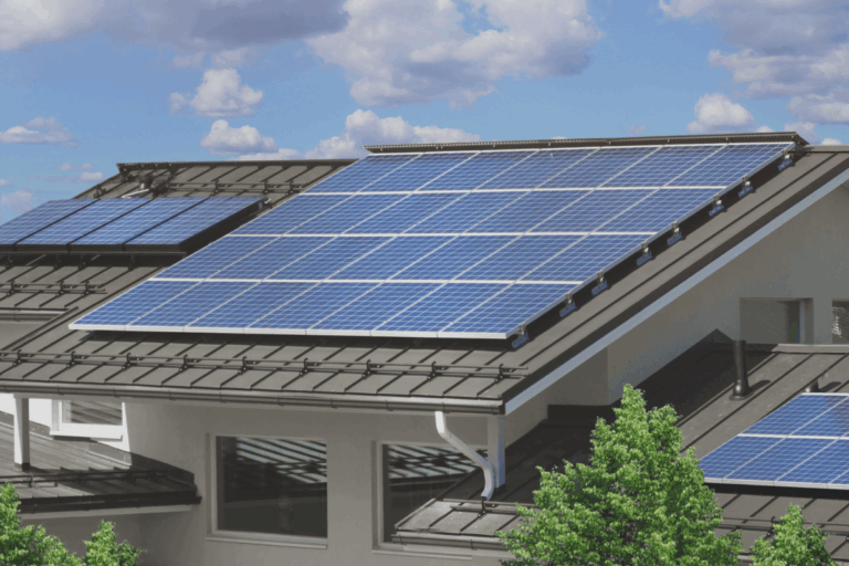 House with solar panels